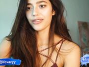 novacyy Strip webcam show with a beautiful babe