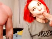 infinitespring Redhead whore for throat blowjob