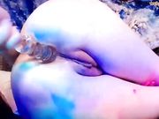 cottontailmonroe Big ass gets fucked by a glass dildo toy