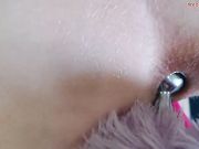 Close-up with anal plug
