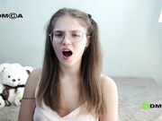 Tim_Bella Girl in glasses masturbates with her fingers